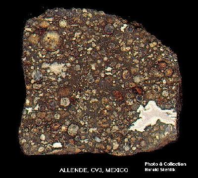 chondrules in Allende Meteorite