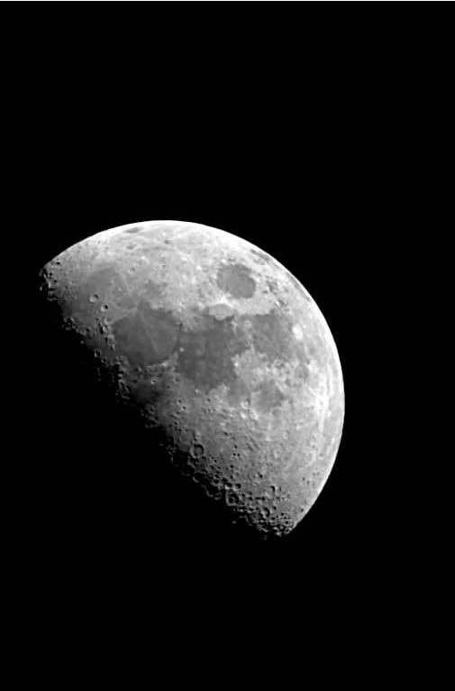 waxing crescent moon. First Quarter Moon, November 1